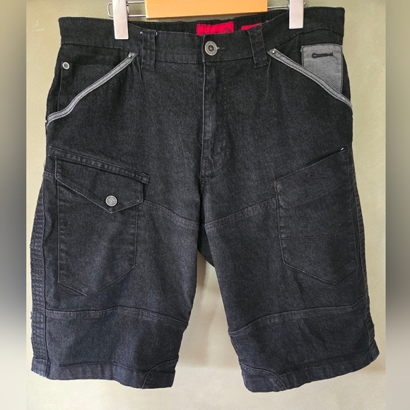 Point Zéro | Men's Black Denim Shorts, Size 34 - Picture 1 of 8